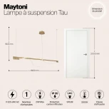 Подвесной светильник с гибким неоном Tau MOD166PL-L20G3K Maytoni (LED, 220V, на тросе)