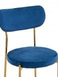 Стул Stool Group Барбара велюр синий золотые ножки УТ000028058