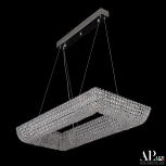 Подвесная люстра светодиодная APL LED Sicilia SH515.0.80.A.Ni.4000 (220V, хрусталь, на тросе)