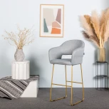 Стул полубар R-Home Oscar Грей/ЛинкЗолот