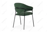Стул Woodville на металлокаркасе Рансол темно-зеленый / черный глянец 483861