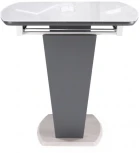 Стол на тумбе Notta Петир 120(160)х80 ультра белый / гриджио / камень серый 517334