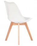 Стул обеденный JERRY SOFT (ножки светлый бук, цвет сиденья белый (W-02))
