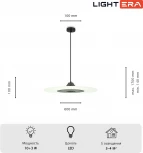 Подвесной светильник Lightera Tekapo LE127L-60B (LED, 220V, на проводе, круглые)