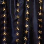Светодиодная гирлянда Feron CL25 48607 занавес Звездочки 2*1м + 3м 220V 2700K, статичная, c питанием от сети, прозрачный шнур