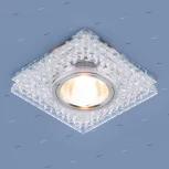 Встраиваемый точечный светильник Elektrostandard 8381-8391 8391 MR16 CL/SL прозрачный/серебро