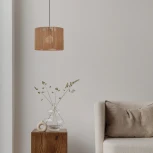 Подвесной светильник Evoluce Ettan SLE6024-603-01 бежевый/черный E27 1*40W