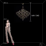 Подвесная люстра большая Loft It Mira 10259/1000 Gold Asfour (LED, 220V, на тросе)