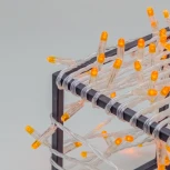 Гирлянда Нить с колпачком 10м оранжевая 220В, 100 LED, провод прозрачный ПВХ, IP65 Laitcom PST100CAP-10-2OR