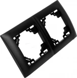 Рамка на 2 поста (черный) Stekker Эрна Элегант 49662