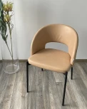 Стул AGNES PUA-20 латте, PU, черный каркас