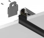 Шинопровод под гипсокартон 2м Gravity встраиваемый черный (магнитный) Maytoni Technical TRX010-422B (48V)