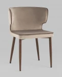 Стул Stool Group Матео с кантом велюр шампань ножки дерево УТ000034865