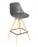 Стул полубарный RONNI (ножки светлый бук, тёмно-серый (GR-04))