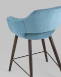 Стул полубарный Stool Group Саймон велюр пыльно-голубой УТ000025177