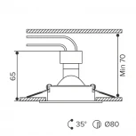 Встраиваемый светильник под лампу GU5.3 белый Wolta Alto WDL-GU5.3/02W-R