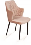 Стул с подлокотниками Hunt ромб, бархат бежевый 5 / чёрный конус Top Concept 74794