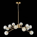 Подвесная люстра на штанге ST Luce Romano SL1166.303.12 (220V, хрусталь, на цепи, шарики, молекулы)