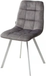 Стул CHILLI SQUARE PK6015-02 (VBP202) античный темно-серый, велюр/ белый каркас