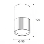 Точечный светильник накладной Wolta WSL-GU10/18W под лампу GU10 Белый DUO