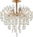 Потолочная люстра на штанге Escada Dimosari 2104/5P Gold 5x40Вт E14, металл/хрусталь, золото/прозрачный (220V)