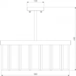 Потолочная люстра Wi-Fi на штанге Bogate's Eclipse 358/5 Smart (220V, управление смартфоном, голосовое управление, умный дом - Minimir Home, круглые)