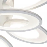 Потолочная люстра светодиодная Escada Ecla 10242/12LED 155Вт, 11260Лм, ночник,  металл/акрил, белый