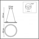 Умная люстра подвесная Alis Smart 8380/45L белый, металл/акрил с ПДУ и голосовым управлением LED 45W 3000-6500К 220V