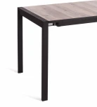 Стол GALEON ЛДСП/HPL/металл, 110 x 70+45 75 см, Берёза Таксус/чёрный Tetchair 19746