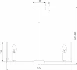 Потолочная люстра Wi-Fi на штанге Eurosvet Marble 60158/5 латунь (220V, управление смартфоном, голосовое управление, умный дом - Minimir Home, Алиса, Маруся, Салют)