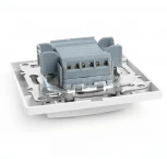 Переключатель одноклавишный перекрестный (белый) Stekker Эрна 39925