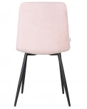 Стул обеденный DOBRIN CHILLY ROMBO (Розовый Simple 03, основание черное) 006 ROMBO, цвет сиденья розовый основания черный