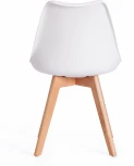 Стул TULIP (mod. 73) дерево/пластик/ПУ, 48.5*52.5*83cм, белый Tetchair 12649
