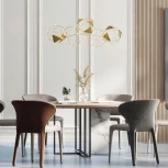 Подвесной светильник светодиодный Eurosvet Uma 90368/5 медь (220V, на тросе)