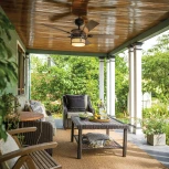 Потолочная люстра с вентилятором Kichler Ahrendale KLF-AHRENDALE-60-AVI (LED, 220V, пульт управления, вертолет, IP44)