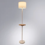 Торшер с полкой с usb Arte Lamp Combo A4056PN-1WH (220V, выключатель, круглые)