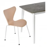 Стул Seven белый с хромированными ножками