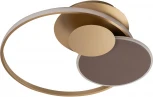 Потолочная люстра светодиодная Pleiades 10247/3 LED 85W Gold/Coffee (220V, пульт управления, кольцо)