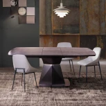 Стол раскладной Diamond (160+40) глазурованное стекло, чёрный Top Concept 2000000001104