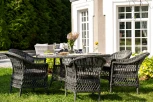 "Эспрессо–150 S" обеденная группа плетеная, цвет графит 4SIS арт.УТ-00007676