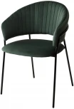 Стул M-City ГЕММА, цвет изумрудный #H30, велюр / черный каркас