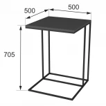Стол придиванный Хайгрет графит/черный от фабрики Mebelik