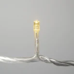 Гирлянда Нить 10м тепло-белая с мерцанием белого диода 220В, 100 LED, провод прозрачный ПВХ, IP54 Laitcom PST100BLW-10-2WW