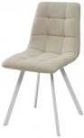 Стул CHILLI SQUARE UF860-01B бежевый, ткань/ белый каркас