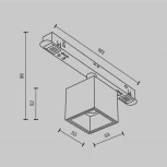 Трековый светильник магнитный 48V Maytoni Alfa S TR133-4-7W-DS-B (LED, куб)