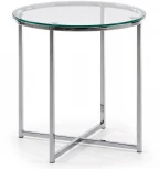 Журнальный стол La Forma (ex Julia Grup) Divid (Серебряный,Хром,Прозрачный/ Металл,Сталь,Стекло)