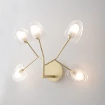 Настенный светильник Crystal Lux SOLE AP5 GOLD (220V, листья)