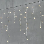 Гирлянда Бахрома 3,1 x 0,5 м тепло-белая 24В, 150 LED, провод прозрачный  ПВХ, IP54 Laitcom PIL150-10-1WW