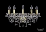 Бра Bohemia 1409 1409B/5/160/G (220V, хрусталь, подвески, подсвечник, свеча)