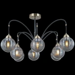 Потолочная люстра на штанге ILLUMICO IL0433-8PSQ-79 BK AB (220V, шар)